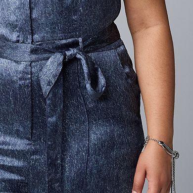 Plus Size Simply Vera Vera Wang Denim Jumpsuit