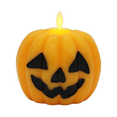 Celebrate Together™ Halloween Small Jack-o-Lantern Flickering LED Candle Table Decor