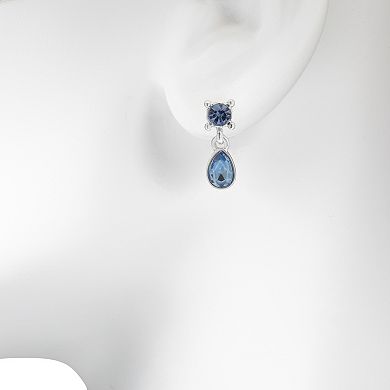 LC Lauren Conrad Silver Tone Crystal 5-pack Earrings Set
