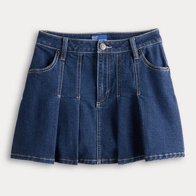 Juniors' Project Indigo Mid-Rise Wrap Skort