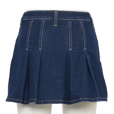 Juniors' Project Indigo Mid-Rise Wrap Skort