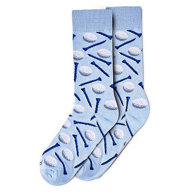 Men's Golf Ball And Tee Novelty Crew Sock