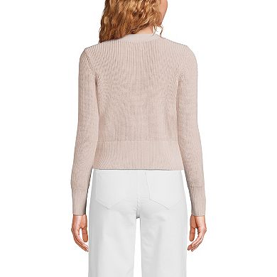 Women's Lands' End Drifter Cable Cardigan Sweater