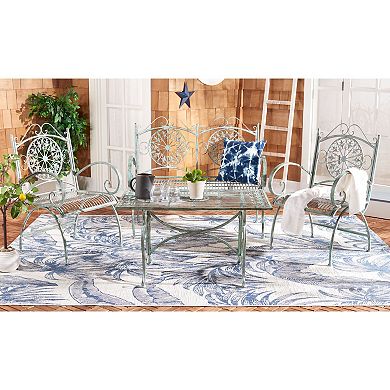 Safavieh Sophie Patio Loveseat, Coffee Table & Chairs 4-piece Outdoor Living Set