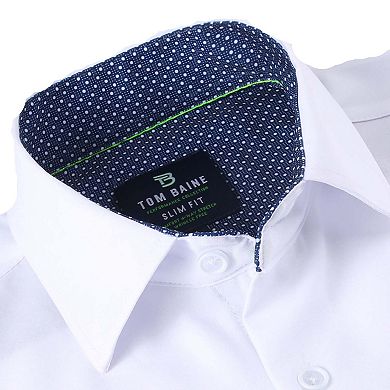 Tom Baine Slim Fit Performance Short Sleeve Solid Button Down