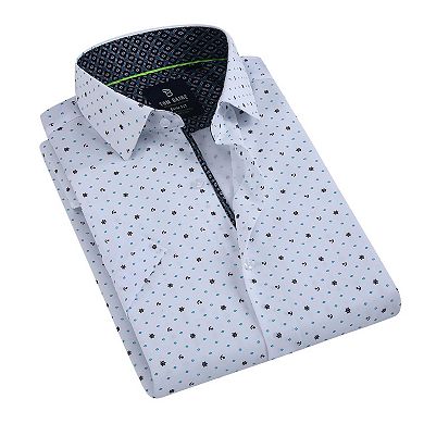 Tom Baine Slim Fit Short Sleeve Performance Stretch Button Down