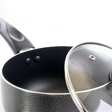 Better Chef 2-Quart Aluminum Saucepan with Glass Lid