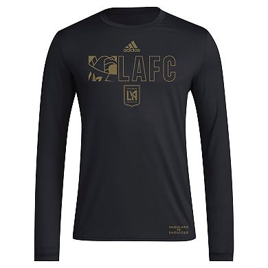 Men's adidas Black LAFC 2024 Jersey Hook AEROREADY Long Sleeve T-Shirt