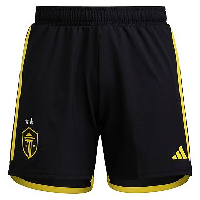 Men's adidas Black Seattle Sounders FC 2024 Away Authentic Shorts