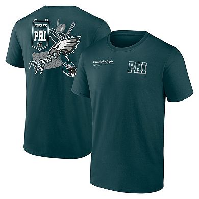 Men's Fanatics Midnight Green Philadelphia Eagles Split Zone T-Shirt