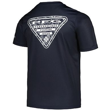 Youth Columbia Navy Dallas Cowboys Terminal Tackle Omni-Shade  T-Shirt