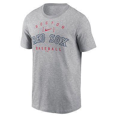 Men's Nike Heather Gray Boston Red Sox Home Team Athletic Arch T-Shirt