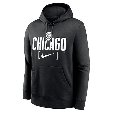 Men's Nike Black Chicago Cubs Club Slack Pullover Hoodie