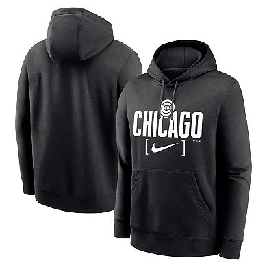 Men's Nike Black Chicago Cubs Club Slack Pullover Hoodie