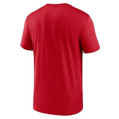 Men's Nike  Red Atlanta Braves Legend Fuse Large Logo Performance T-Shirt