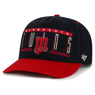Men's '47 Navy Minnesota Twins  Double Headed Baseline Hitch Adjustable Hat
