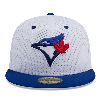 Men's New Era White Toronto Blue Jays Throwback Mesh 59FIFTY Fitted Hat