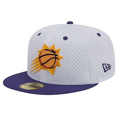 Men's New Era White/Purple Phoenix Suns Throwback 2Tone 59FIFTY Fitted Hat