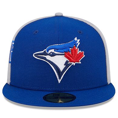 Men's New Era Royal/Gray Toronto Blue Jays Gameday Sideswipe 59FIFTY Fitted Hat