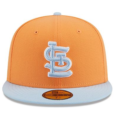 Men's New Era Orange/Light Blue St. Louis Cardinals Spring Color Basic Two-Tone 59FIFTY Fitted Hat