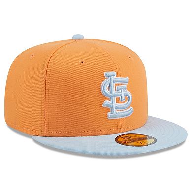 Men's New Era Orange/Light Blue St. Louis Cardinals Spring Color Basic Two-Tone 59FIFTY Fitted Hat