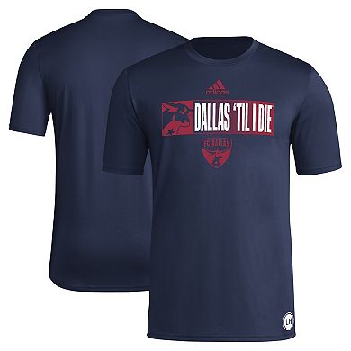Men's adidas Navy FC Dallas 2024 Jersey Hook AEROREADY T-Shirt