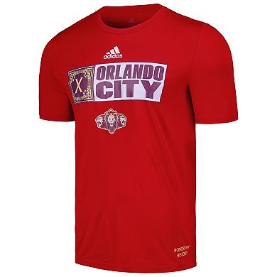 Men's adidas Red Orlando City SC 2024 Jersey Hook AEROREADY T-Shirt