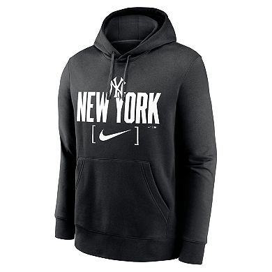 Men's Nike Black New York Yankees Club Slack Pullover Hoodie