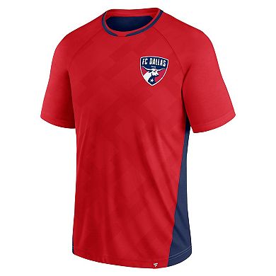 Men's Fanatics Branded Red FC Dallas Attacker Raglan T-Shirt
