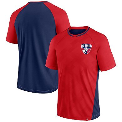 Men's Fanatics Branded Red FC Dallas Attacker Raglan T-Shirt