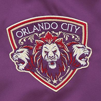 Men's Mitchell & Ness Purple Orlando City SC 10th Anniversary Lightweight Satin Full-Snap Jacket