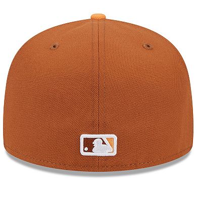 Men's New Era Brown/Orange Philadelphia Phillies Spring Color Basic Two-Tone 59FIFTY Fitted Hat
