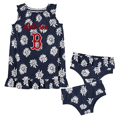 Infant Fanatics Branded Navy Boston Red Sox Hop Skip Diaper Cover Set