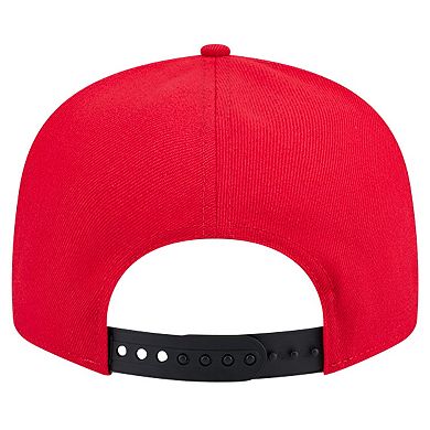 Men's New Era White/Black Chicago Bulls Throwback Gradient Tech Font 9FIFTY Snapback Hat