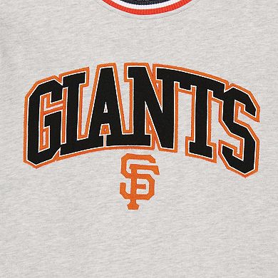 Men's New Era Heather Gray San Francisco Giants Throwback Classic Pullover Sweatshirt