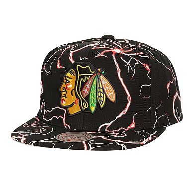 Men's Mitchell & Ness Black Chicago Blackhawks Storm Season Snapback Hat