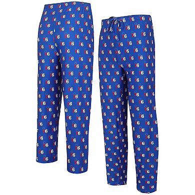 Men's Concepts Sport Royal Philadelphia 76ers Gauge Allover Print Pants