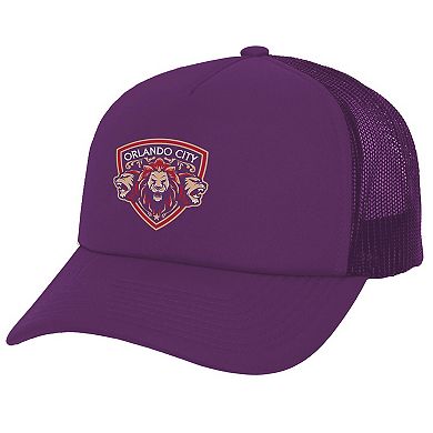 Men's Mitchell & Ness Purple Orlando City SC 10th Anniversary Trucker Adjustable Hat