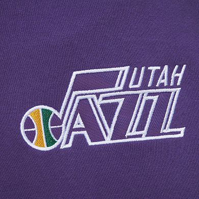 Men's Mitchell & Ness Purple Utah Jazz  Team OG 2.0 Vintage Logo Fleece Pullover Hoodie