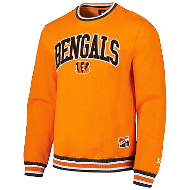 Men's New Era Orange Cincinnati Bengals Pullover Sweatshirt