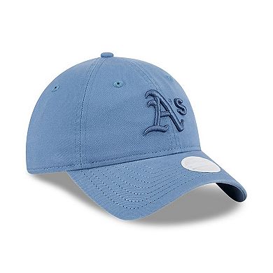 Women's New Era Oakland Athletics Faded Blue 9TWENTY Adjustable Hat