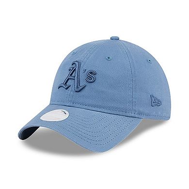 Women's New Era Oakland Athletics Faded Blue 9TWENTY Adjustable Hat