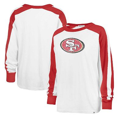 Women's '47 White San Francisco 49ers Premier Caribou Long Sleeve T-Shirt