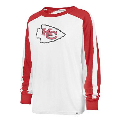 Women's '47 White Kansas City Chiefs Premier Caribou Long Sleeve T-Shirt