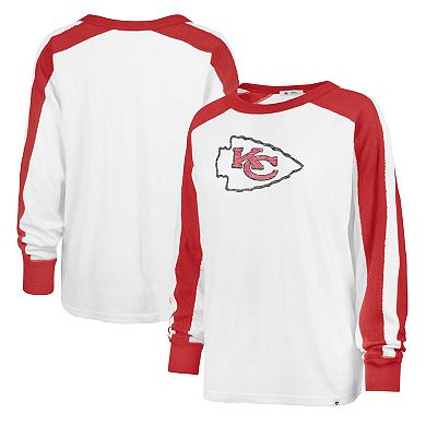 Women's '47 White Kansas City Chiefs Premier Caribou Long Sleeve T-Shirt