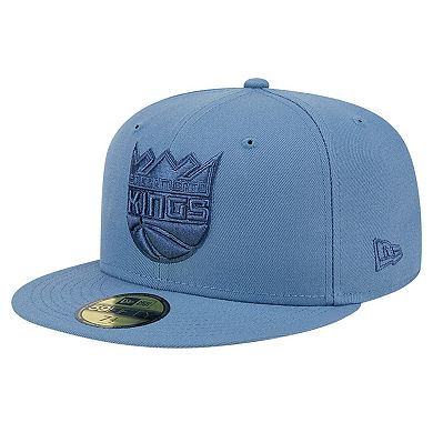 Men's New Era Blue Sacramento Kings Color Pack Faded Tonal 59FIFTY Fitted Hat