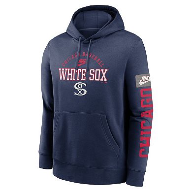 Men's Nike Navy Chicago White Sox Cooperstown Collection Splitter Club Fleece Pullover Hoodie