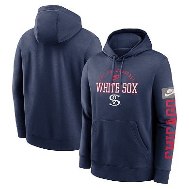 Men's Nike Navy Chicago White Sox Cooperstown Collection Splitter Club Fleece Pullover Hoodie