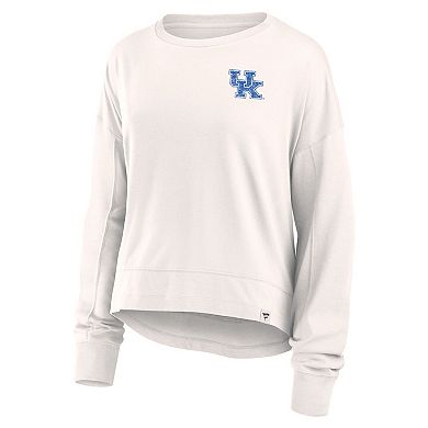 Women's Fanatics Branded White Kentucky Wildcats Kickoff Full Back Long Sleeve T-Shirt