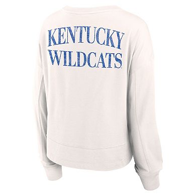 Women's Fanatics Branded White Kentucky Wildcats Kickoff Full Back Long Sleeve T-Shirt